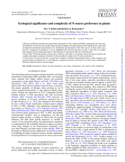Ecological significance and complexity of N-source