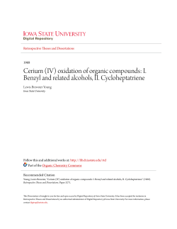 Cerium (IV) oxidation of organic compounds