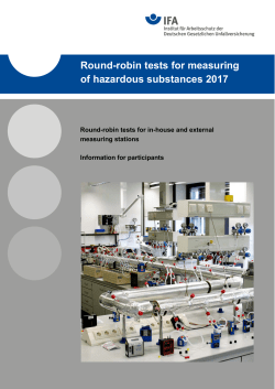 IFA-Information for participants in round-robin tests 2017