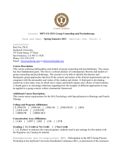 SAYBROOK GRADUATE SCHOOL AND RESEARCH CENTER