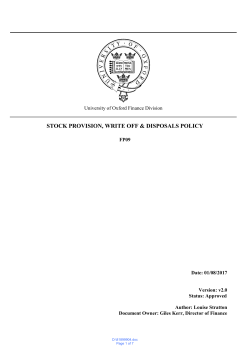 7 Stock Write off - University Administration and Services