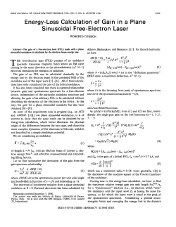 Energy-Loss Calculation of Gain in a Plane Sinusoidal Free