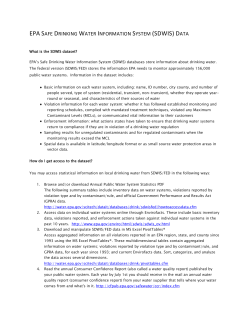epa safe drinking water information system