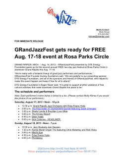 GRandJazzFest ready for FREE event this weekend at Rosa Parks