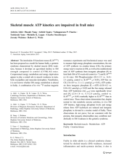 Skeletal muscle ATP kinetics are impaired in frail mice