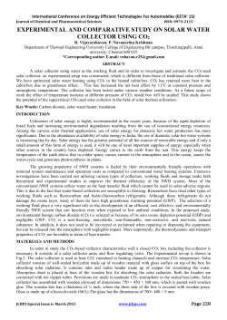 experimental and comparative study on solar water collector using co2
