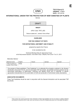 6. Introduction to the Table of Characteristics