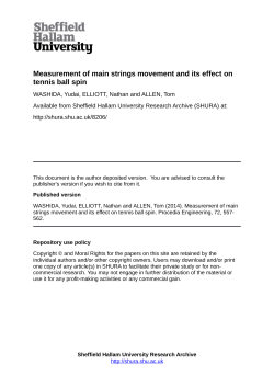 Measurement of Main Strings Movement and its Effect on Tennis
