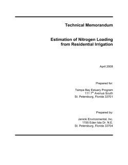 Technical Memorandum Estimation of Nitrogen