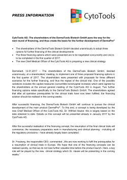 Shareholders of DermaTools pave the way for the next round of
