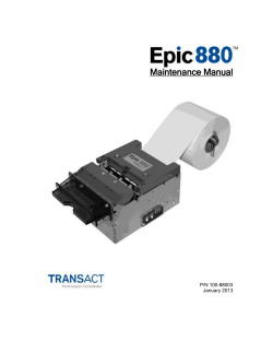 Transact Epic 880 Maintenance Manual Rev E 2013