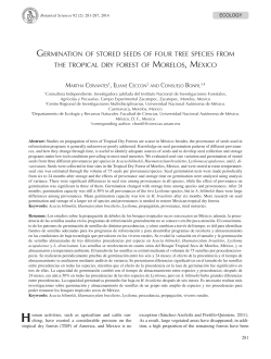 germination of stored seeds of four tree species
