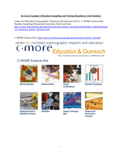 Random Sampling-Teacher Notes