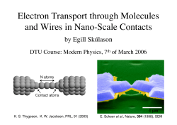Electron Transport through Molecules and Wires in Nano