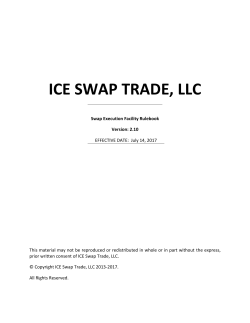 ICE SWAP TRADE, LLC
