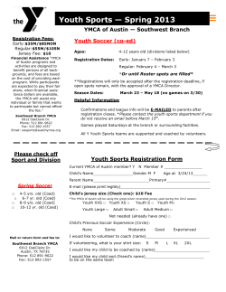 Soccer Registration Form