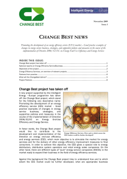 Energy Efficiency Services, an overview of relevant projects