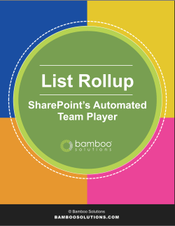List Rollup - Bamboo Solutions