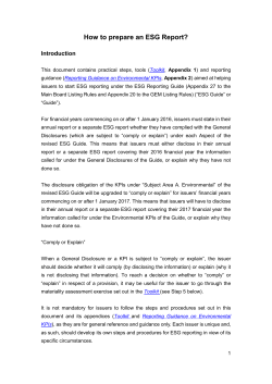 Steps for ESG Reporting