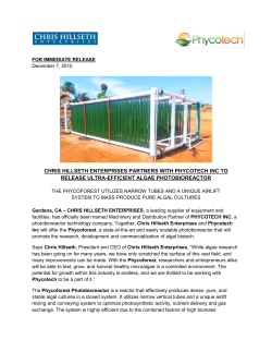 FOR IMMEDIATE RELEASE December 7, 2015 CHRIS HILLSETH