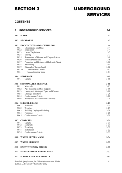 section 3 underground services