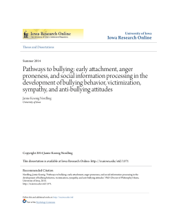 Pathways to bullying - Iowa Research Online