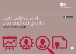Competitive and demand-led grants