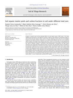 Soil organic matter pools and carbon fractions in soil