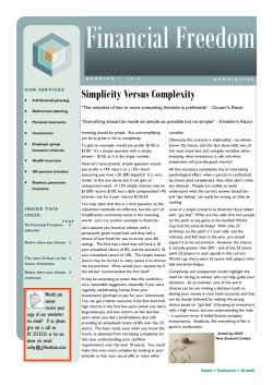 Simplicity Versus Complexity