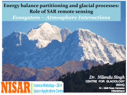 Energy balance partitioning and glacial processes: Role of SAR