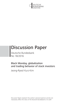 Black Monday, globalization and trading behavior of stock investors