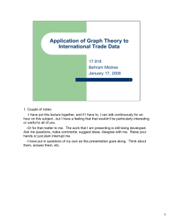 Application of Graph Theory to International Trade Data