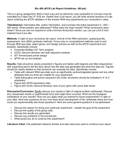 Instructions for qPCR Report