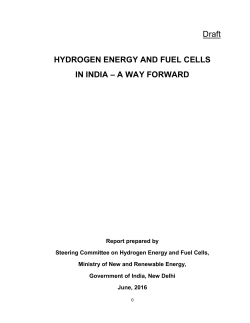 Draft HYDROGEN ENERGY AND FUEL CELLS IN INDIA