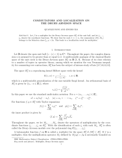 COMMUTATORS AND LOCALIZATION ON THE DRURY