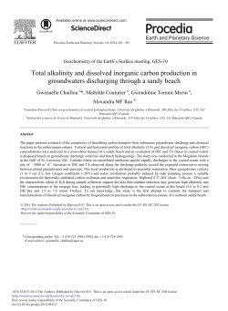 Total Alkalinity and Dissolved Inorganic Carbon Production in