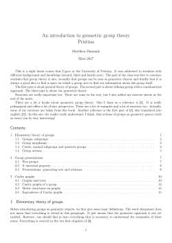 An introduction to geometric group theory Pristina