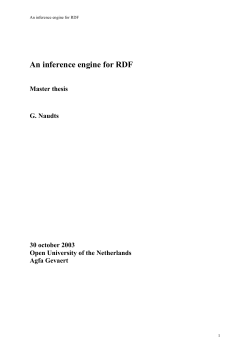 An inference engine for RDF - Agfa