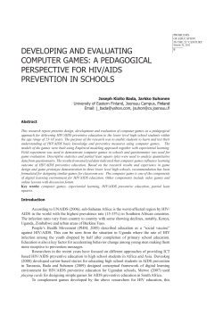 developing and evaluating computer games: a