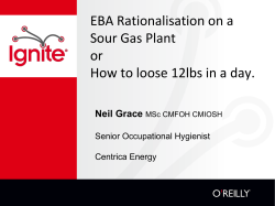 EBA Rationalisation on a Sour Gas Plant or How to loose 12lbs in a