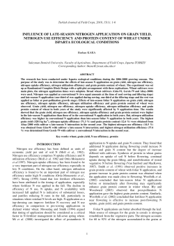 influence of late-season nitrogen application on grain