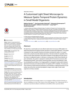 A Customized Light Sheet Microscope to