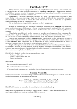 Classical Probability