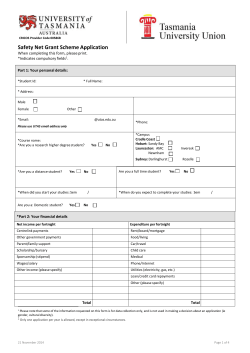 Safety net Scheme application form