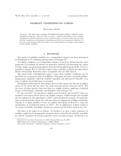 STABILITY CONDITIONS ON CURVES Emanuele Macr`ı 1