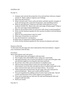 Acid/Base Universal Indicator Lab