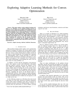Exploring Adaptive Learning Methods for Convex