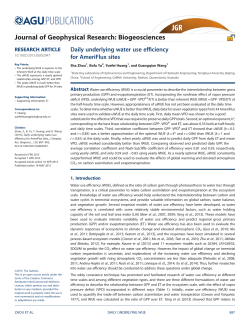 Daily underlying water use efficiency for AmeriFlux sites