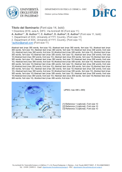 Titolo del Seminario