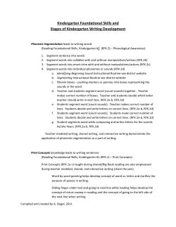 Kindergarten - Davis School District